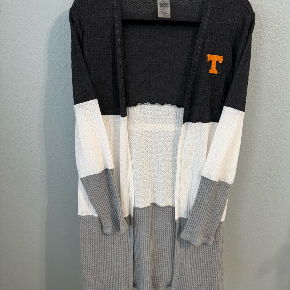Colorblock Tennessee Cardigan with Orange Power T Logo